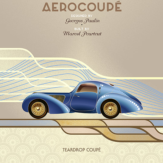 Aerocoupe automotive poster by WFlemming