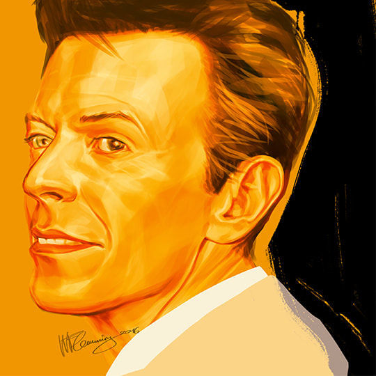 Portrait of David Bowie by W.Flemming
