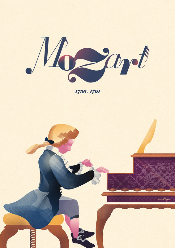 Mozart - poster by W.Flemming
